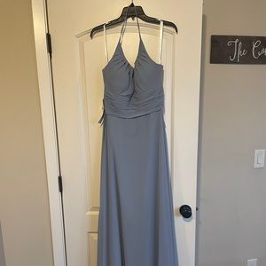 Azazie Bridesmaid Gown, Faith Dusty Blue, Size A10